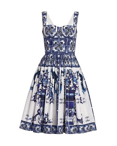 Shop DOLCE&GABBANA Blu Mediterraneo Sleeveless Floral Fit 